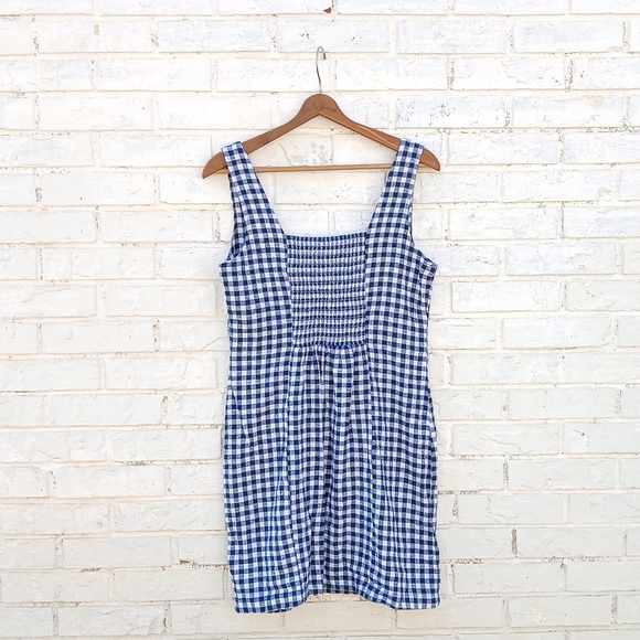 Old Navy Gingham Linen Blend Dress - Picture 5 of 5